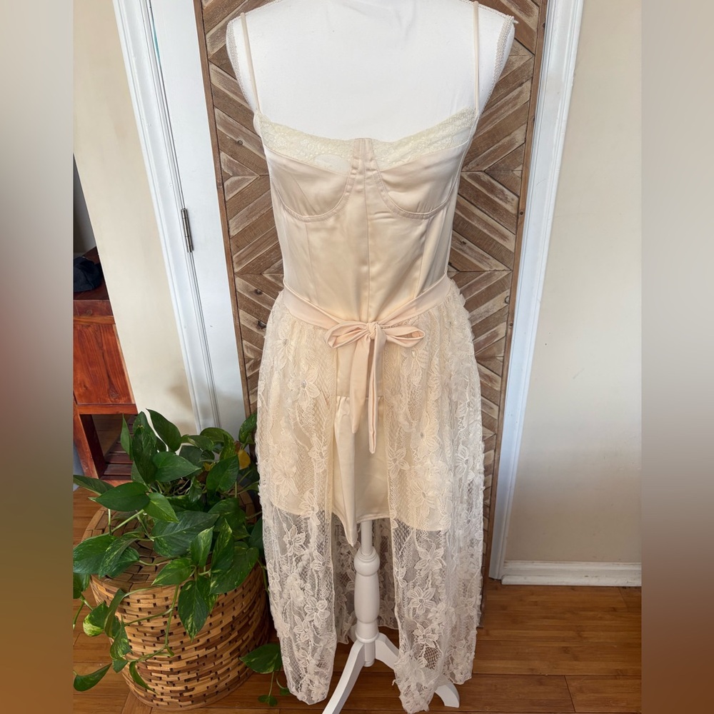 Peppermayo Mini Dress with Lace Skirt Set